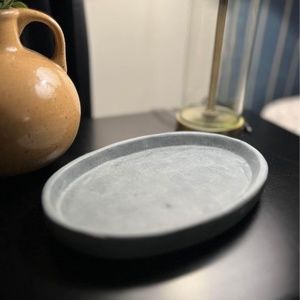 Heavy blue-gray decorative tray